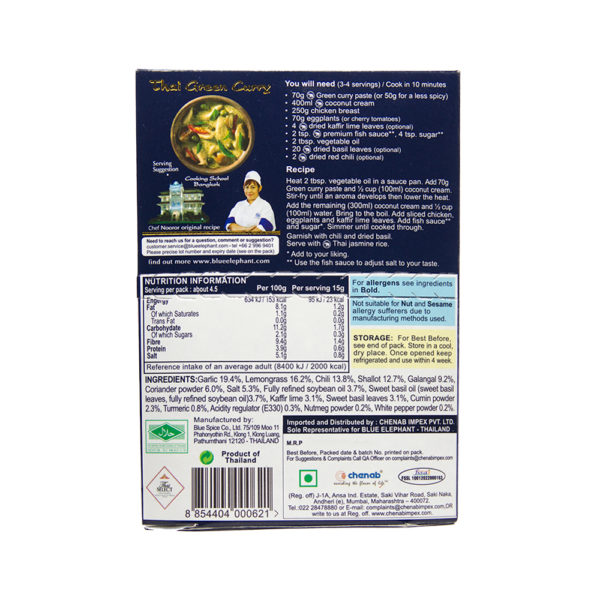 Blue Elephant Gluten Free Thai Green Curry Paste - Image 2
