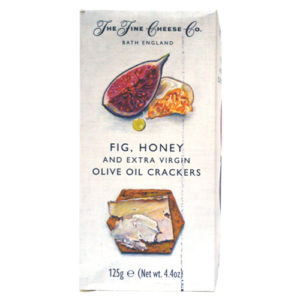 Fine Cheese Crackers with Fig and Extra Virgin Olive Oil