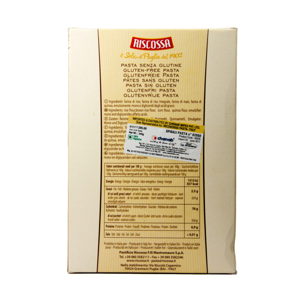 Riscossa Glutren Free Spirali Pasta N°50 - Image 2