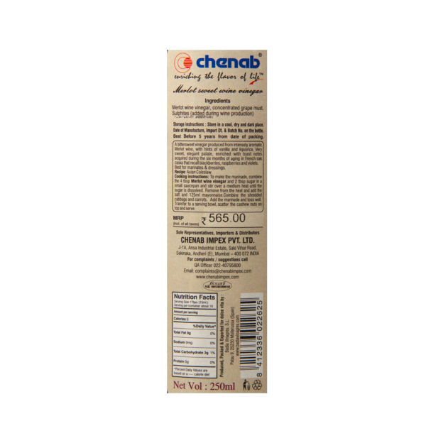 Dolce Vita Merlot Sweet Wine Vinegar - Image 4