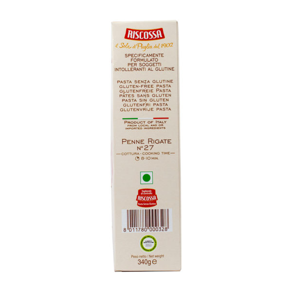 Riscossa Penne Rigate Gluten free Pasta N°27 - Image 4
