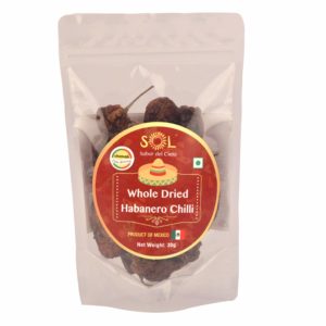 Sol Whole Dried Habanero Chillies with stem (30g)