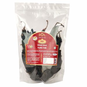 Sol Whole Dried Pasilla Chillies with stem (300g)