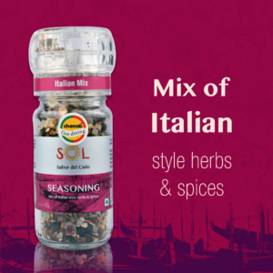 Sol Italian Mix Herbs and Spices in Crystal Grinders, 40g