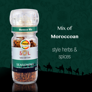 Sol Morocco Mix Herbs and Spices in Crystal Grinders, 40g