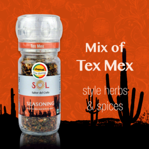 Sol Tex Mex Style Herbs and Spices with Special Crystal Grinders, 38g