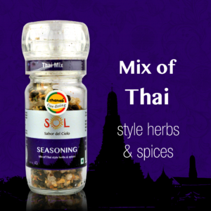Sol Thai Mix Herbs and Spices in Crystal Grinders, 40g