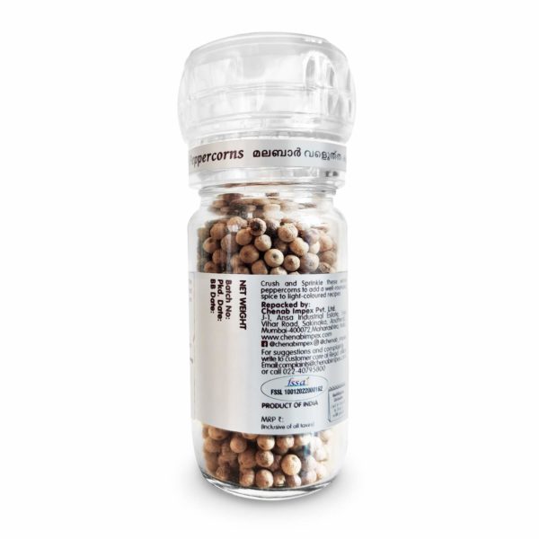 isvaari-fairtrade-malabar-white-peppercorns-in-grinder-50g