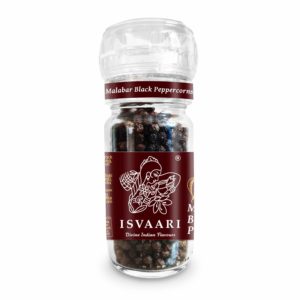 Isvaari Fairtrade Malabar Black Peppercorns in Grinder, 50G