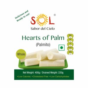 Sol Whole Hearts of Palm, 400g