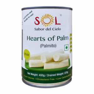 Sol Whole Hearts of Palm, 400g