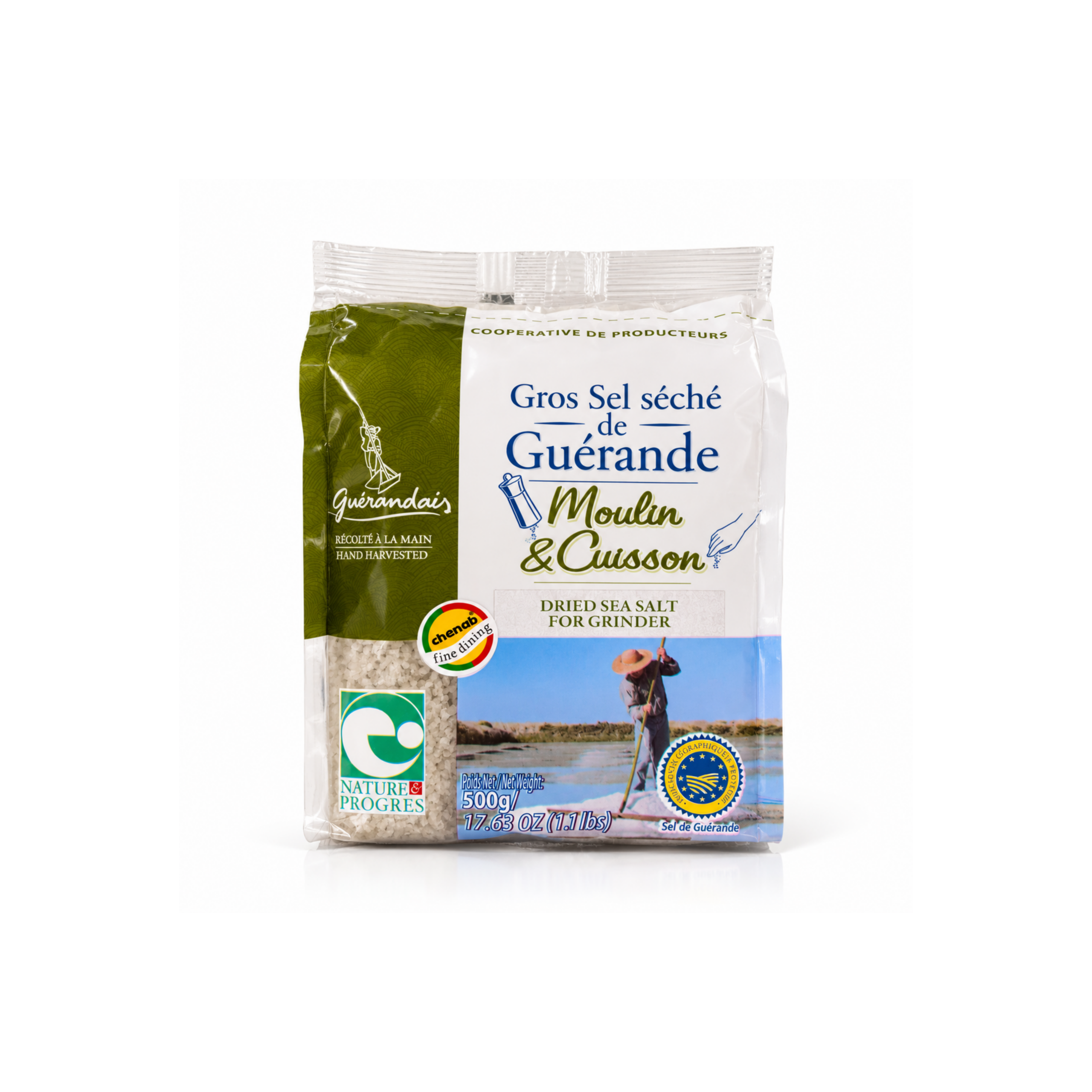 Le Guérandais Gros Sel Séché de Guérande, French Coarse Sea, 500g