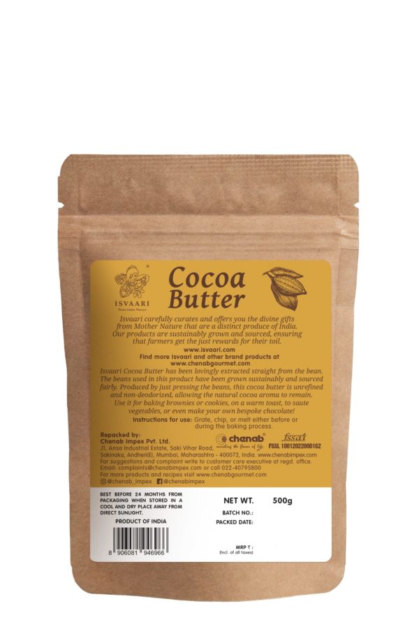 Isvaari-Cocoa-Butter-500g-Back