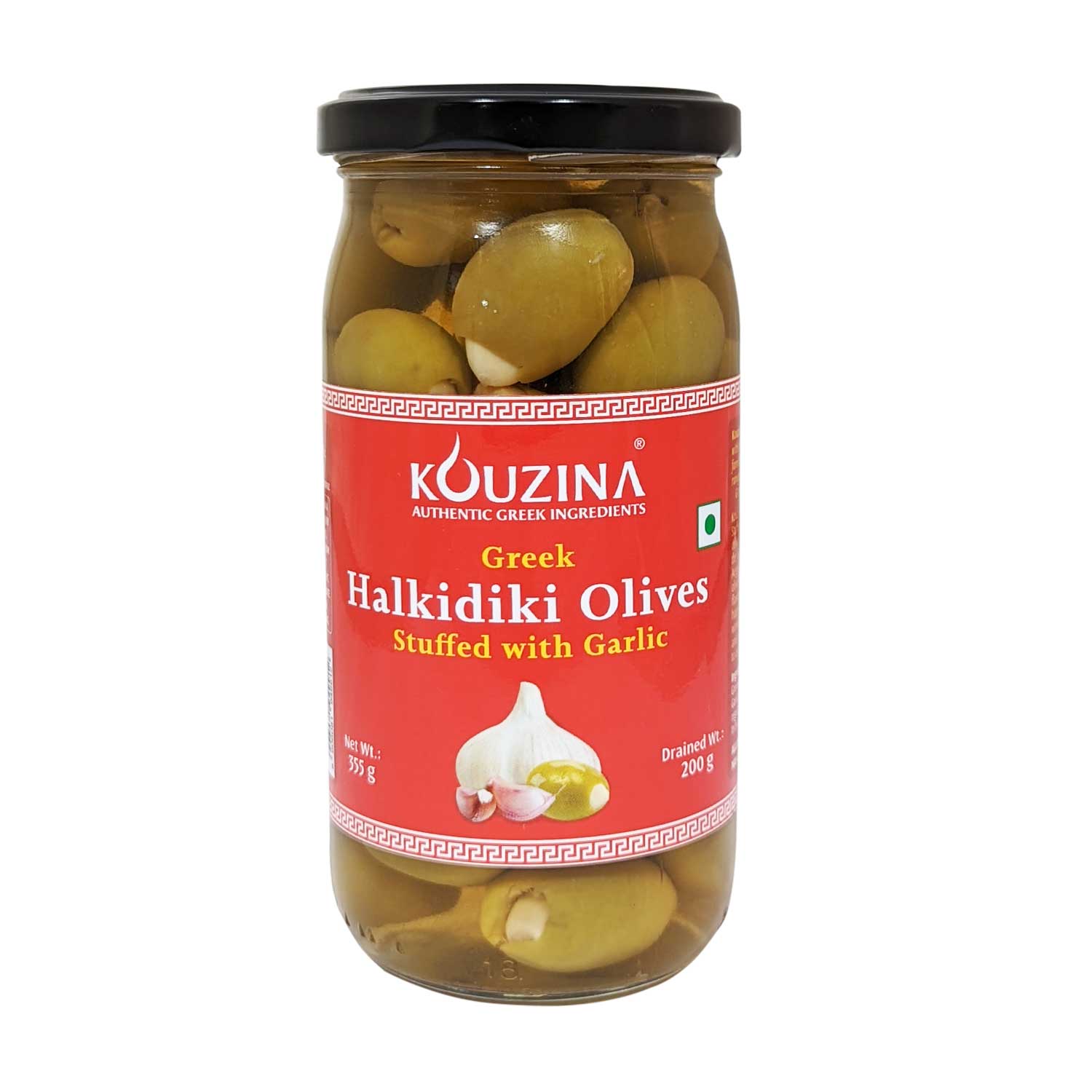Kouzina Halkidiki Olives Stuffed with Garlic, 200g