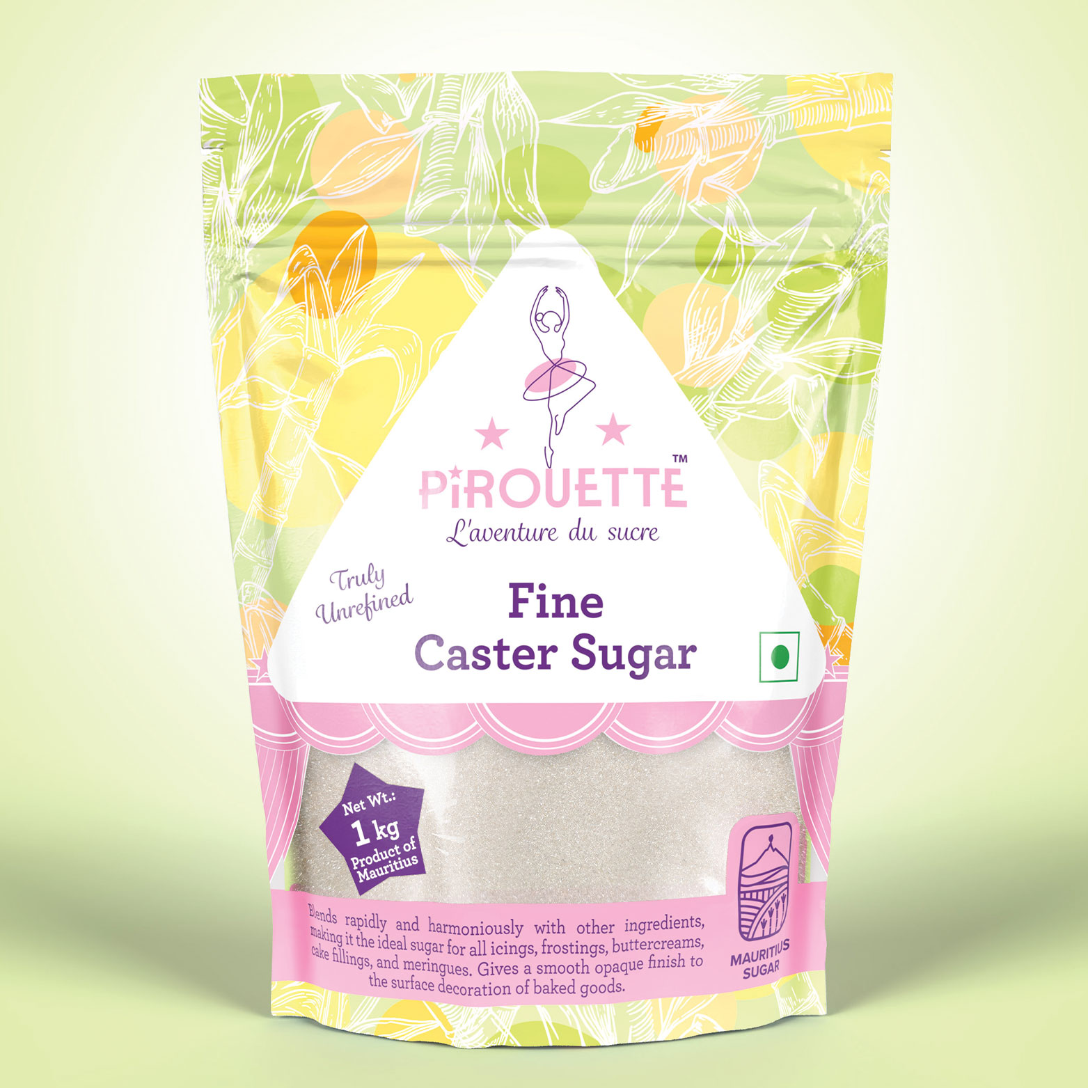 Pirouette Fine Caster Sugar| Truly Unrefined | Mauritius Sugar