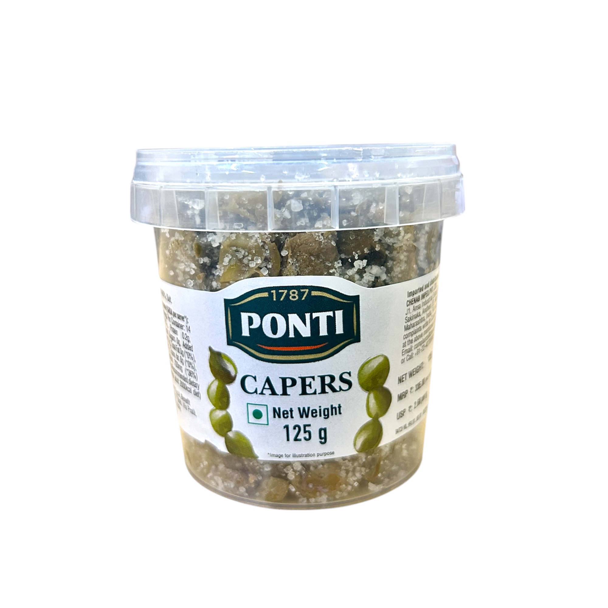 Ponti Dry Salted Capers, 125g