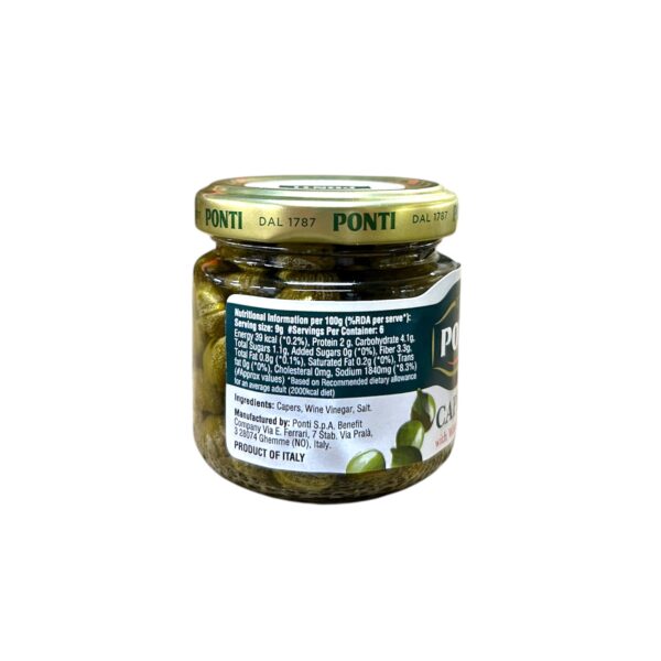 Ponti Capers in Wine Vinegar 95g - Image 3
