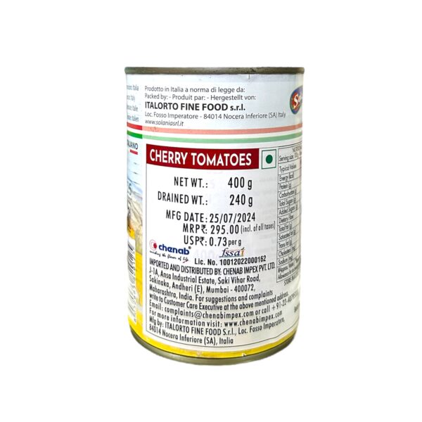 Solania Cherry Tomatoes 400g Back