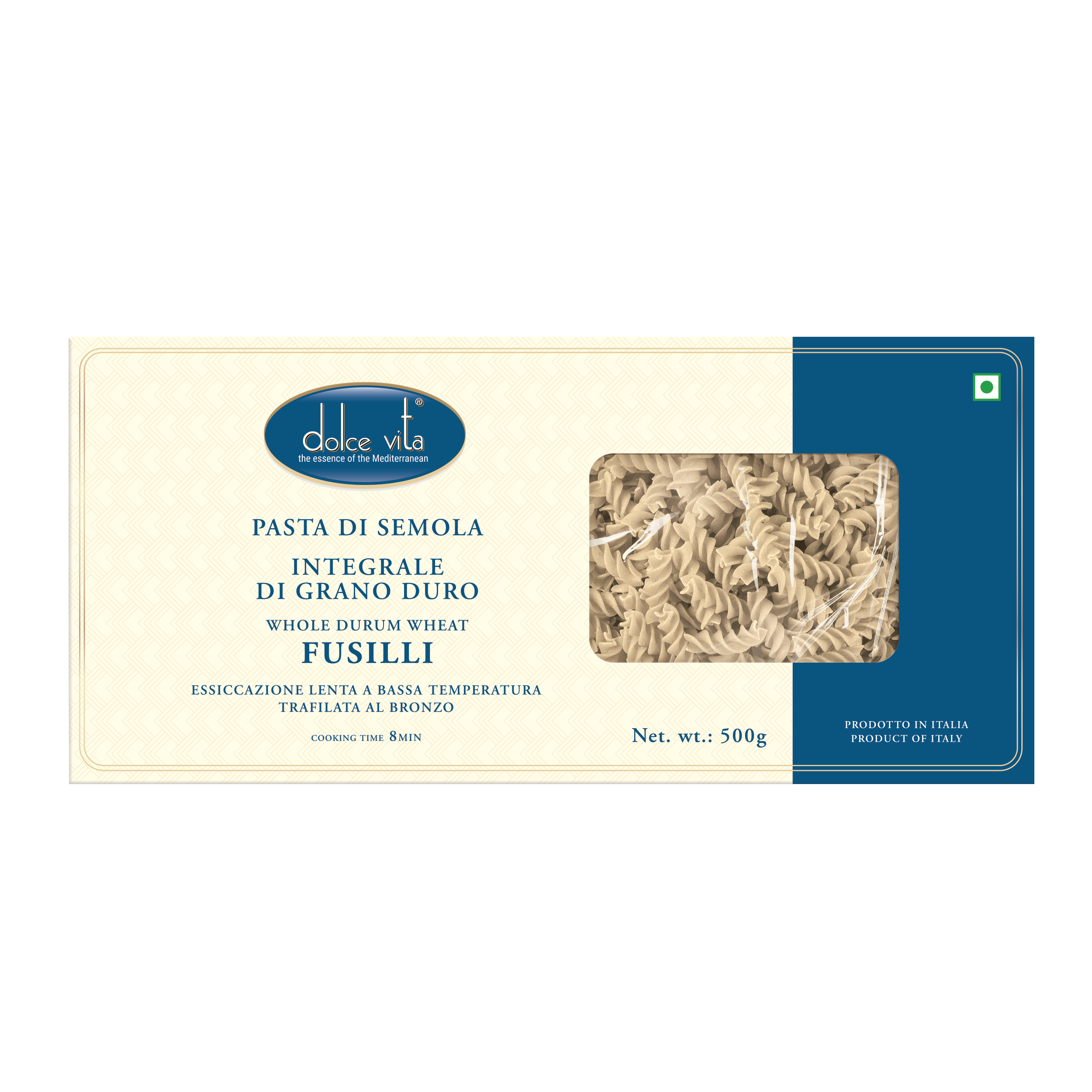Dolce Vita Fusilli Whole Durum Wheat Pasta 500g