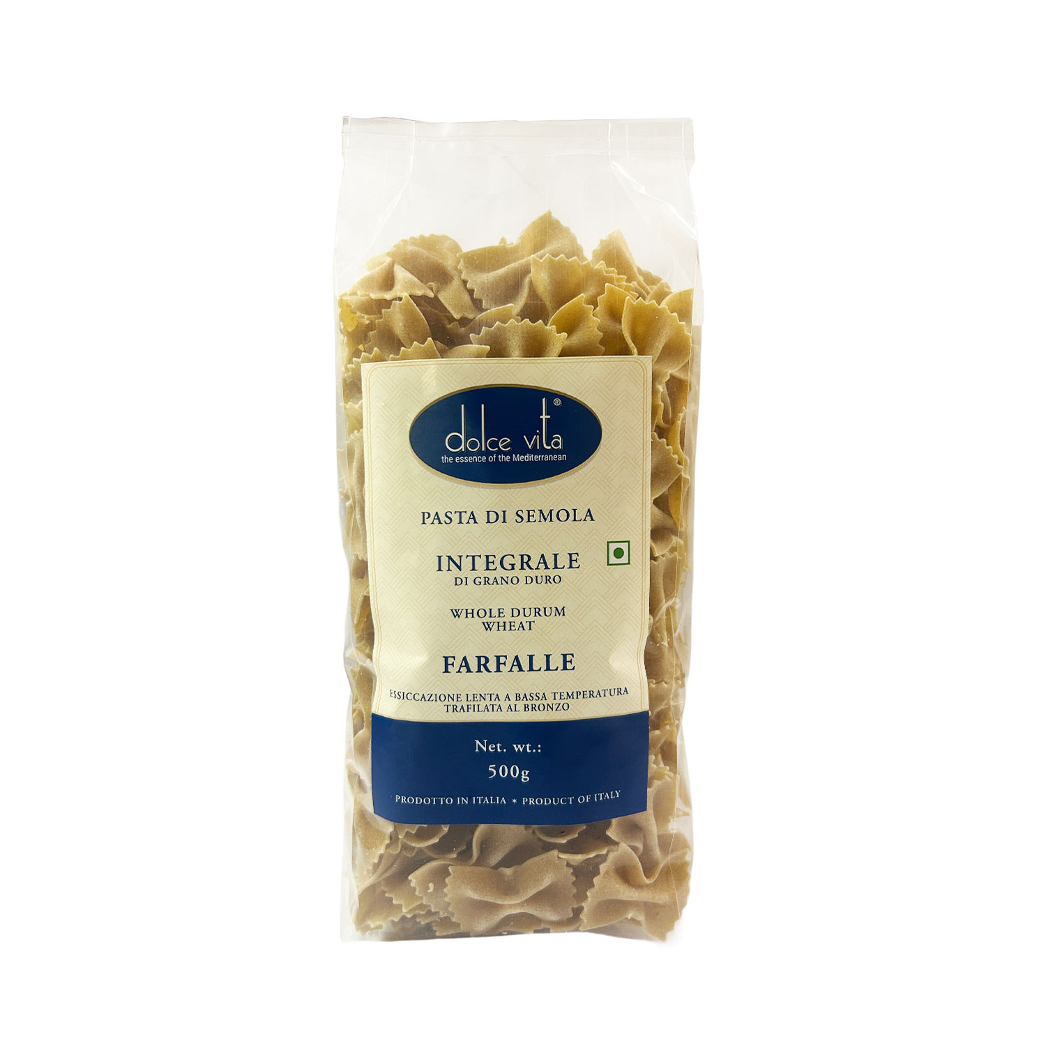 Dolce Vita Farfalle Whole Durum Wheat Pasta 500g