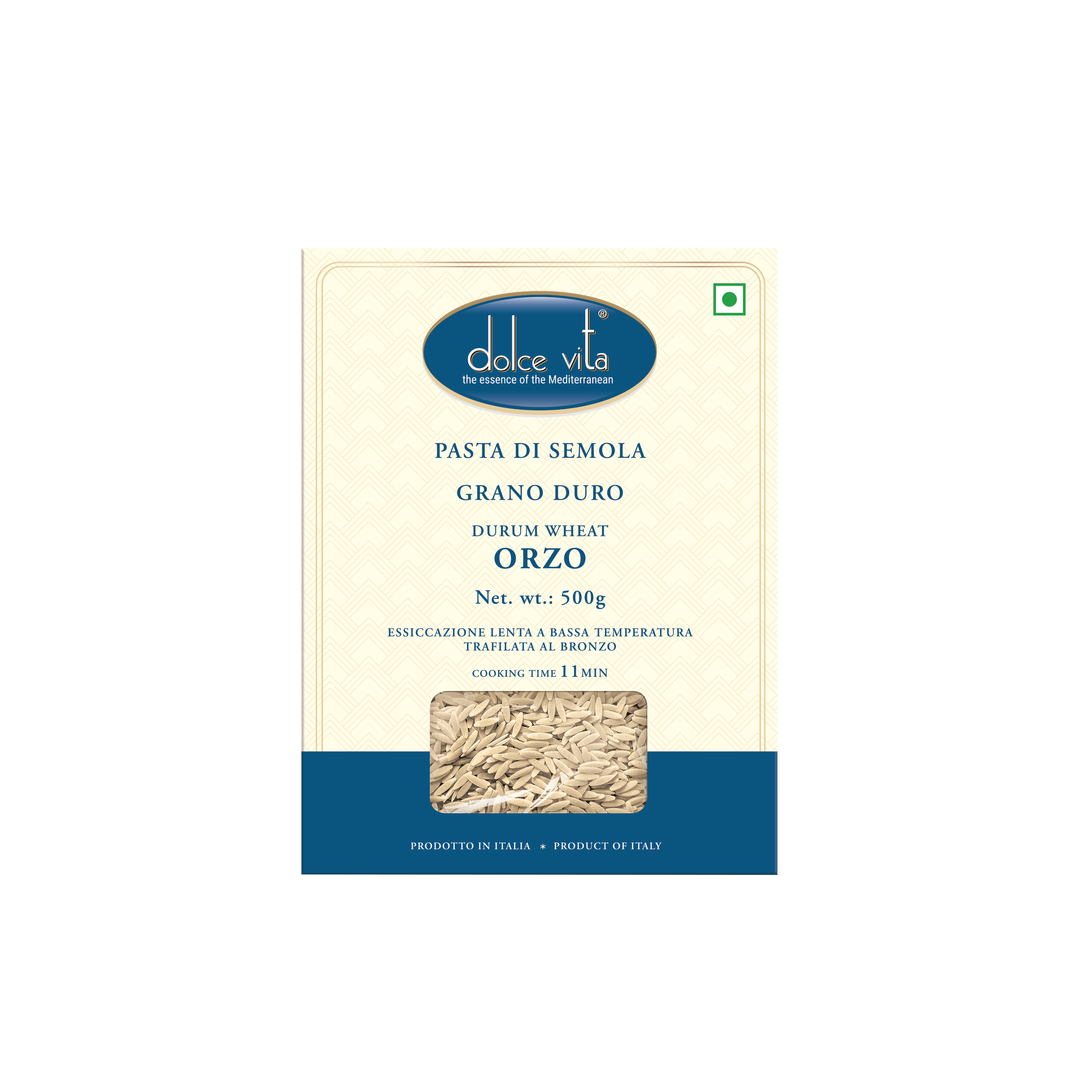Dolce Vita Orzo Whole Durum Wheat Pasta 500g