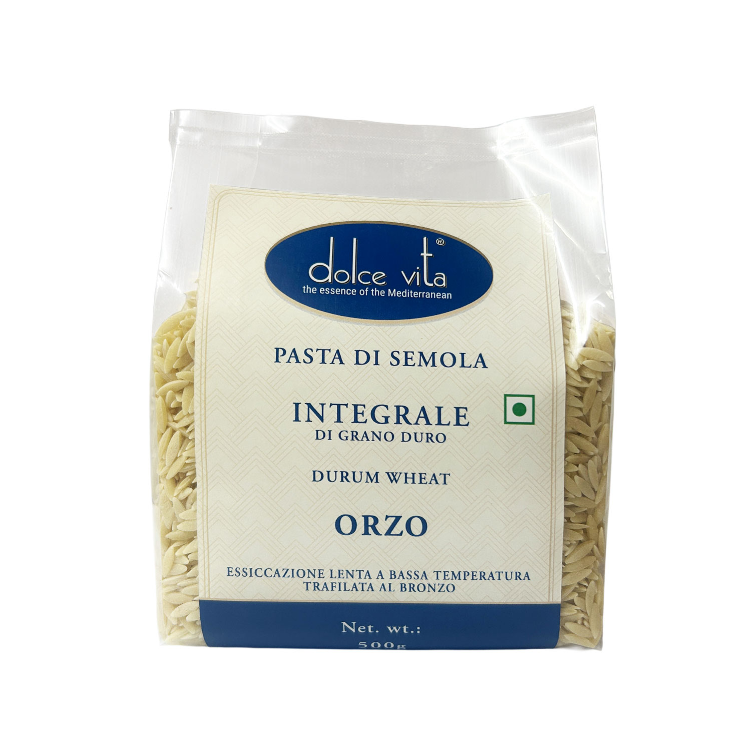 Dolce Vita Orzo Whole Durum Wheat Pasta 500g
