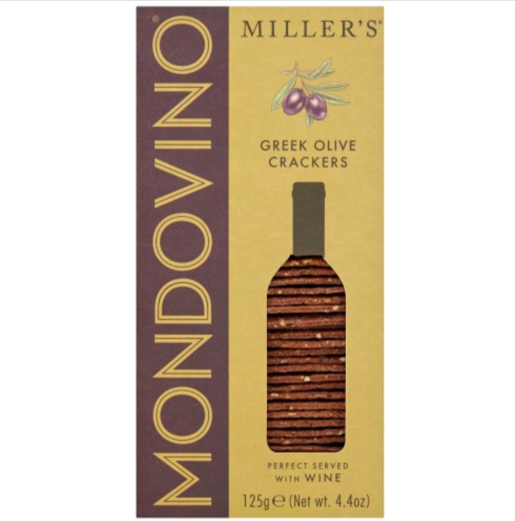 Miller’s Mondovino Greek Olive Crackers, 125g