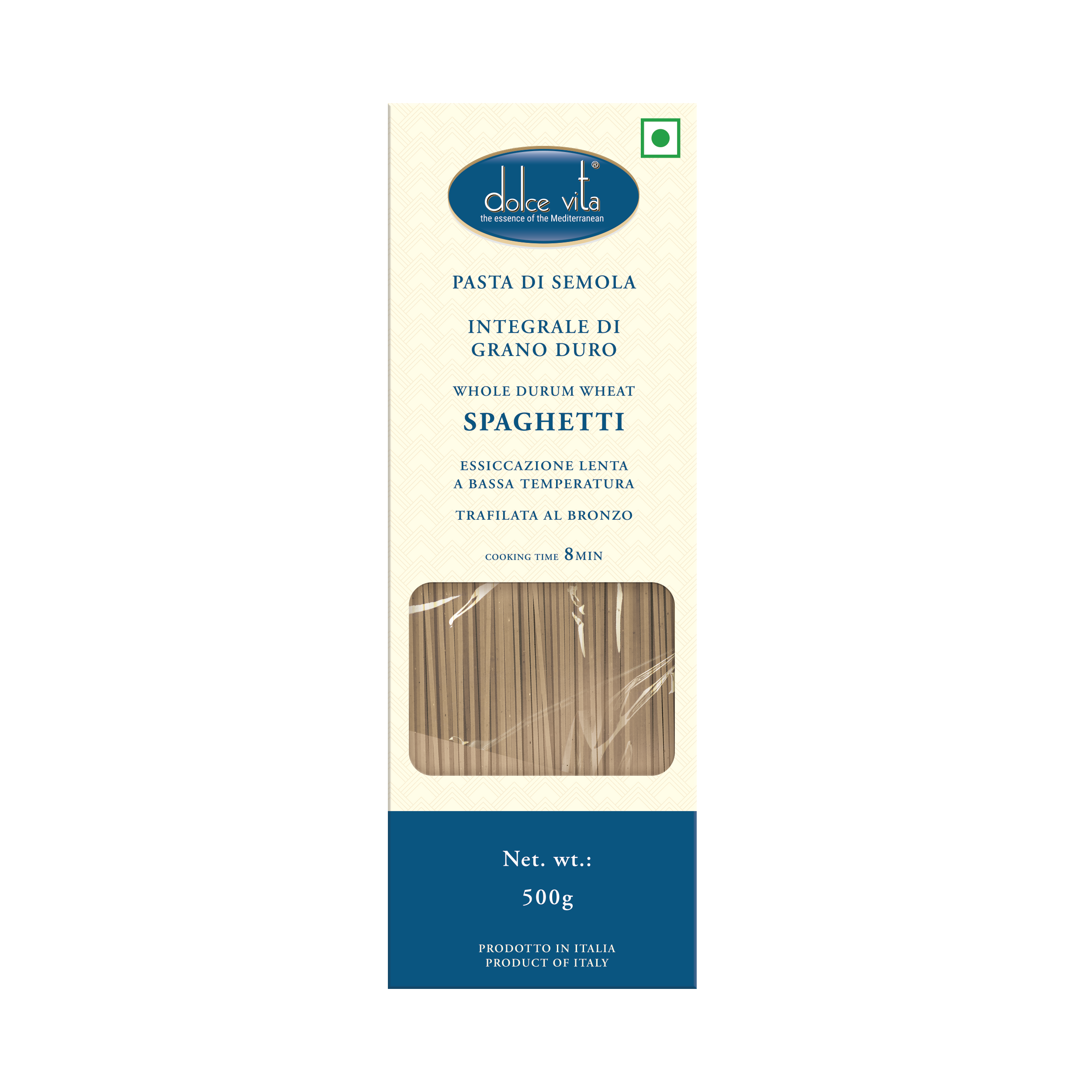 Dolce Vita Spaghetti Whole Durum Wheat Pasta 500g