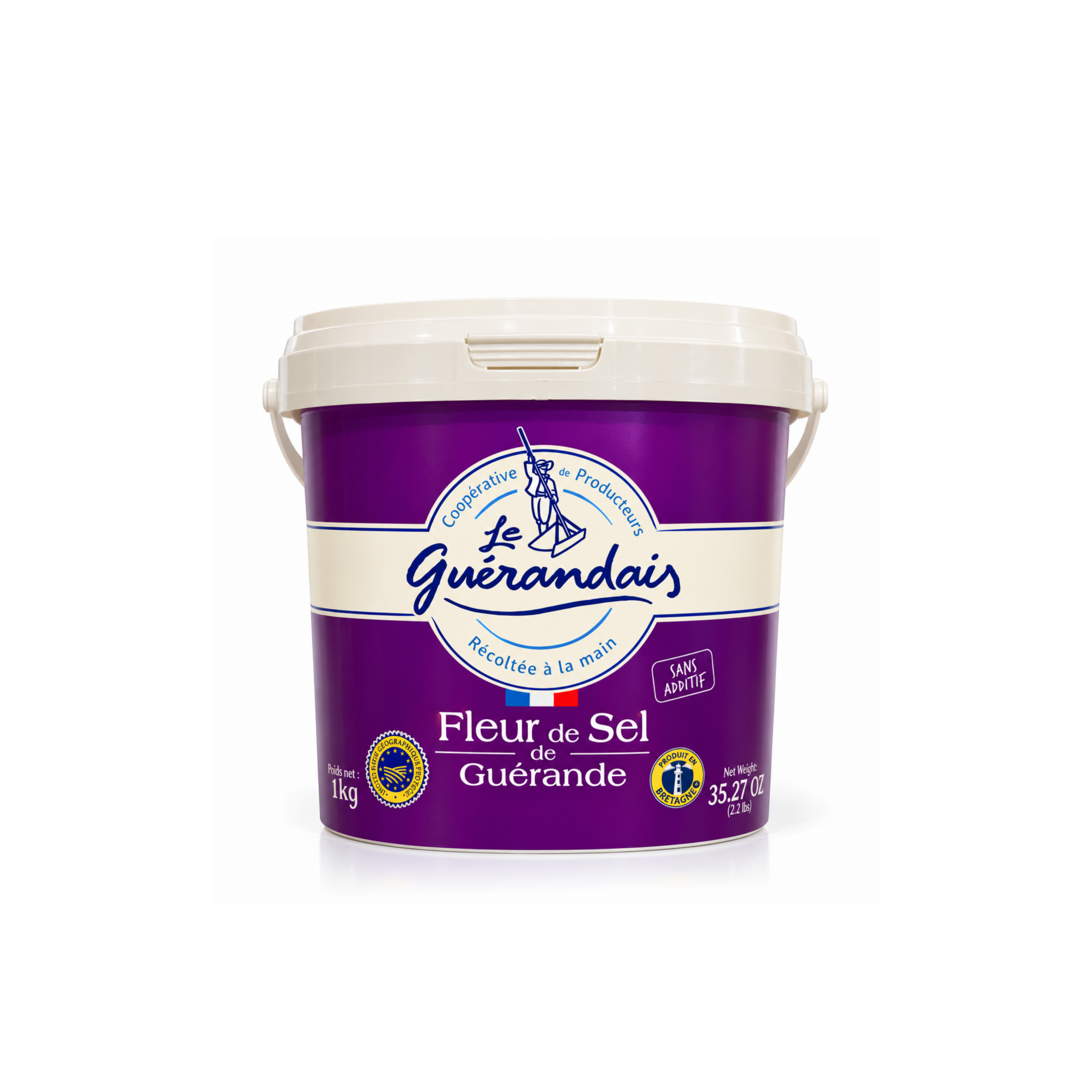 Le Guérandais Fleur de Sel de Guérande, Flower Sea Salt, 1kg