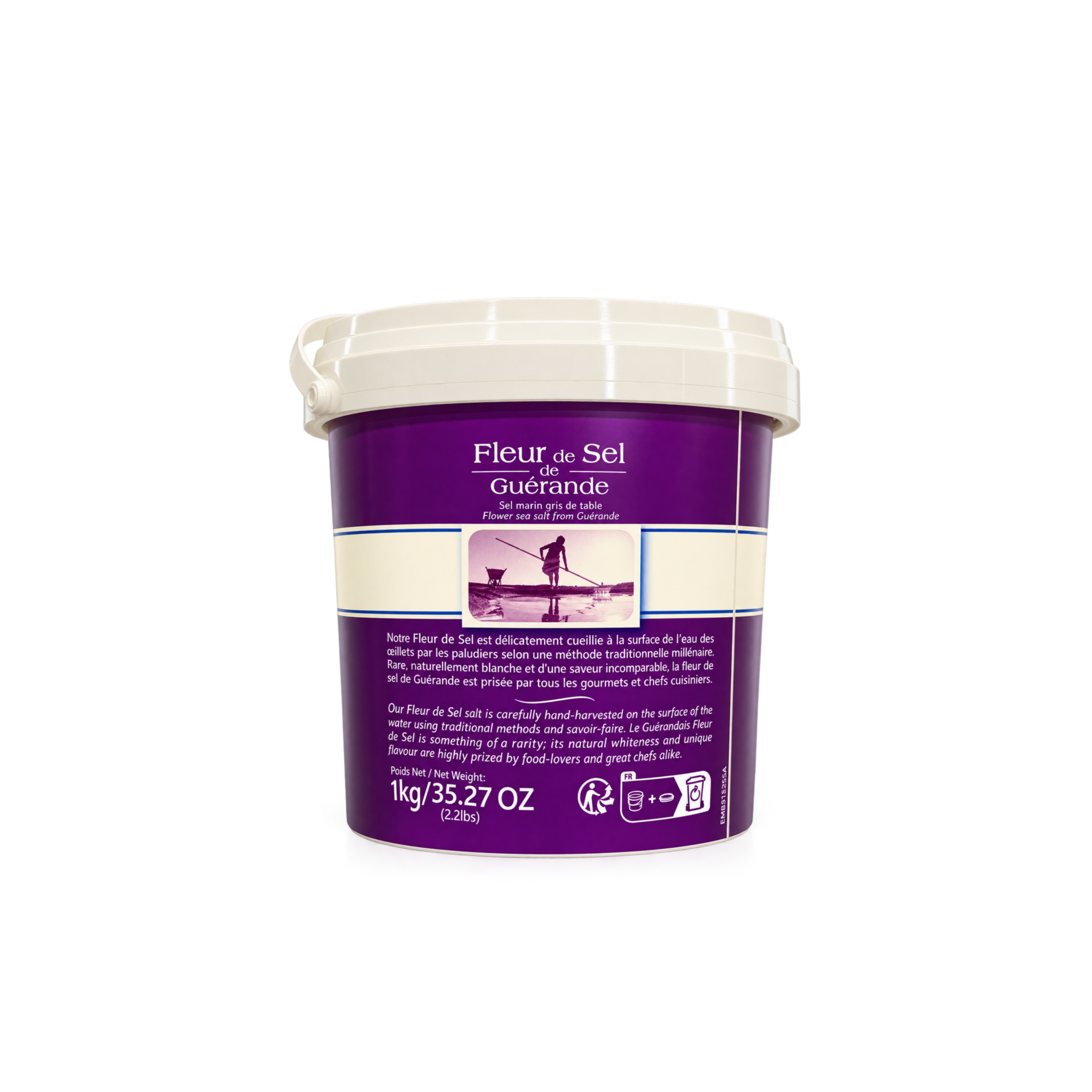Le Guérandais Fleur de Sel de Guérande, Flower Sea Salt, 1kg