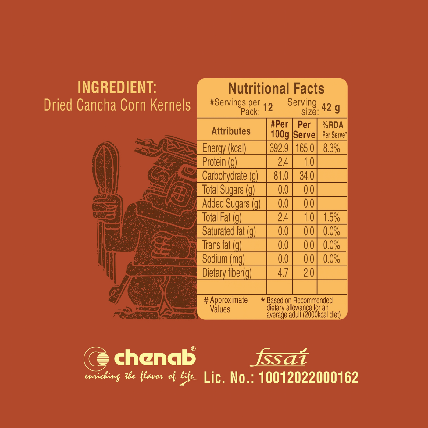 Nutritional Sol Cancha Corn Back 500g